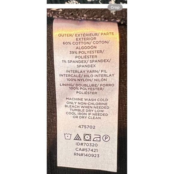 LOFT OUTLET Black/Cream Floral Tank Dress Size 8 - Picture 7 of 7